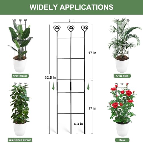 32in Monstera Plant Support Trellis for Indoor Plants, 4P - view 2