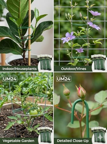 Set of 40 Plant Twist Tie - Flexible Green Rubber Coated Garden Training Wire (40) - view 3
