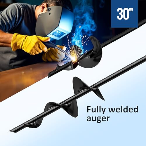 30 inch Ground Anchors Heavy Duty Screw in - Kit of 4 Fully Welded Earth Anchors - Long Spiral Tie Down Stakes for Swing Set Shed Trampoline Canopy Tree Tent - High Wind Anchor - Sand Auger Stake - view 3
