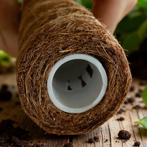 Moss Pole for Plants 4 Pack Natural Coco Coir Climbing Support Stakes with Plant Ties Indoor Monstera Plant Training Extension Poles 14.8inch Each Total 59.2inch - view 4