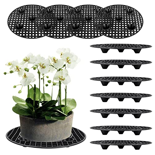 12 Pieces 12 Inch Plant Riser for Pots Indoor, Heavy Duty Plant Stands, Plant Level Pot Elevator for Indoor Outdoor Garden Flower, Patio & Deck Floor Protector
