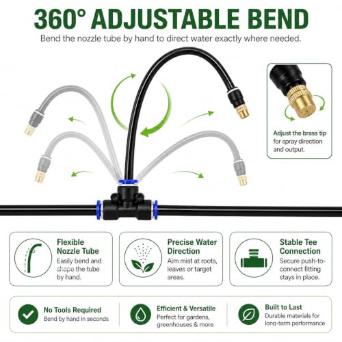 50FT 5/16" Garden Watering Kit with 16 Brass Nozzles - view 6