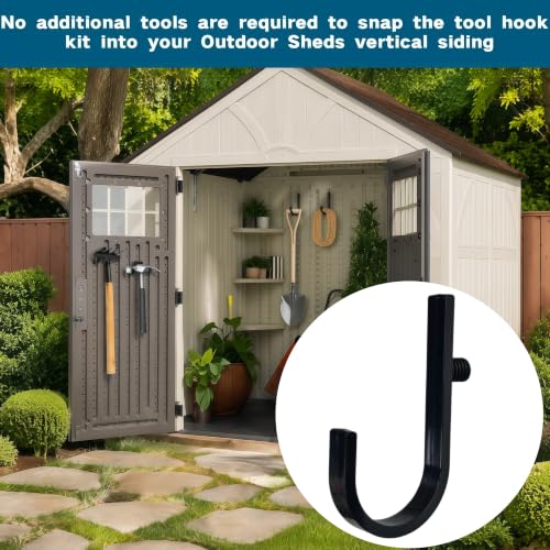 12 Pcs Storage Shed Hooks Compatible with Suncast/Craftsman Shed - view 4