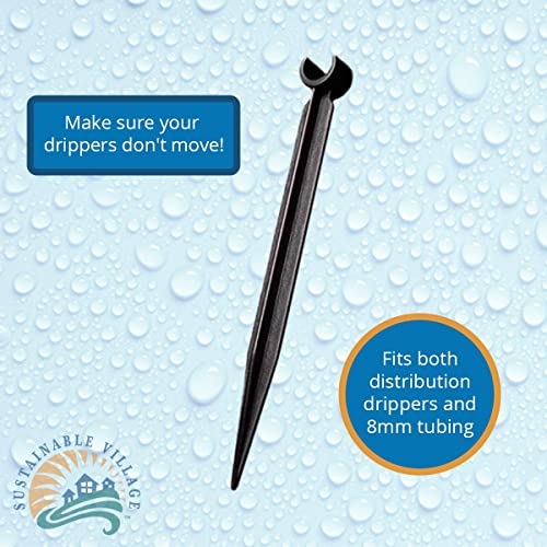 Drip Irrigation Parts - Tropf Support Stakes for Supply Tube and Drippers - Secure and Prevent Clogging in Your Drip Irrigation System - 10 Pack - view 3