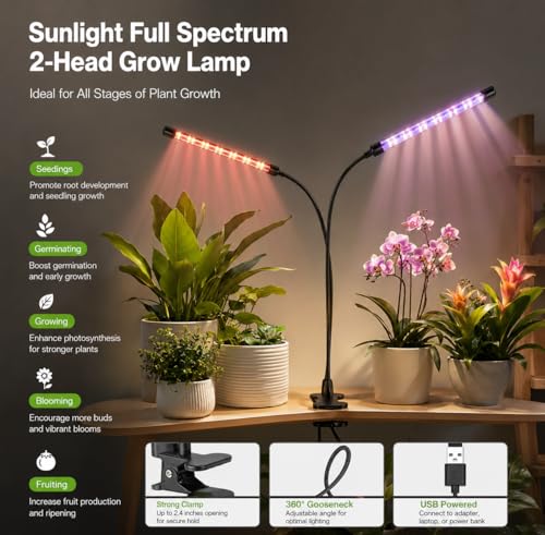 59Pcs Clear Nursery Pots Kits with Grow Light Includes 22 Pack 4'' Seed Starter Pots with Silicone Base & Lids, Clear Plant Pots for Propagation, Seedling Pots Kit with Drainage, Labels, Repotting Mat - view 2