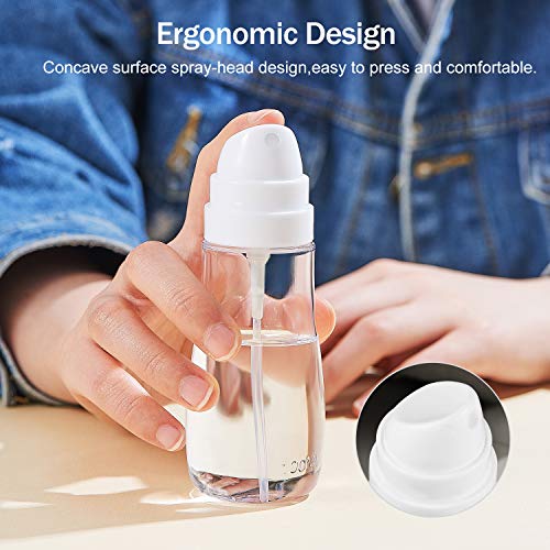 Small Spray Bottle with Fine Mist, 2 Pack 3.4oz/100ml TSA Approved Travel Size, Refillable Empty Mister Spray Bottles for Hair, Face, Plants, Cleaning, Cosmetics & Essential Oils - view 3