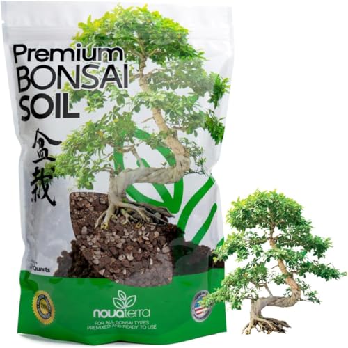 Novaterra Bonsai Potting Soil Mix for Indoor Bonsai Trees, 2.4 Quarts