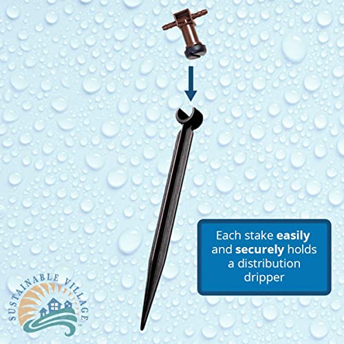 Drip Irrigation Parts - Tropf Support Stakes for Supply Tube and Drippers - Secure and Prevent Clogging in Your Drip Irrigation System - 10 Pack - view 4