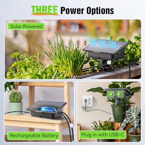 Easy-Setup Solar Drip Irrigation System Outdoor & Indoor, Automatic Plant Waterer Device Kit Beginner-Friendly Garden Raised Bed Grow Tent Water 10-15 Plants - view 4