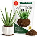 Professional Aloe Plant Soil Mix Large 8.2 Quarts Ready to Use, Premium Potting Soil for Aloe Vera Cactus Succulent Plants, Fast Draining Blend Pinebark Peat Course Sand Indoor Made in USA