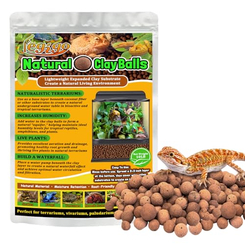 10 LB Organic Expanded Clay Balls Terrarium Substrate for Reptiles