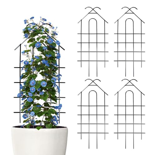4 Pack 24" Metal Garden Trellis for Climbing Plants Outdoor