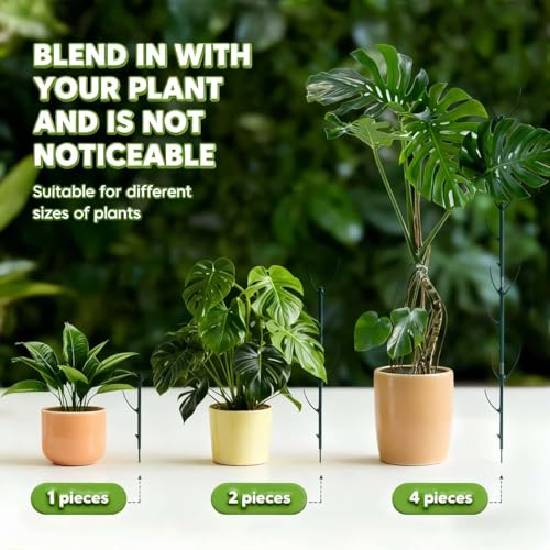 5 Pack Stackable Monstera Plant Support, Garden Plant Support Stakes for Indoor Outdoor Plants, Climbing Plant Support Structures Plant Holder Stick Moss Pole for Support Tall Potted Plants - view 5