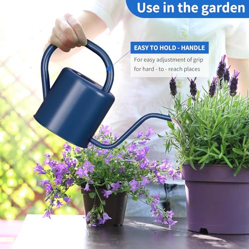 Watering Can, Stainless Steel Watering Can for Indoor & Outdoor Plants, 1L/35oz Long Spout Water Can with Handle, Rust-Proof Plant Watering Pot for House Plants, Garden Flowers - view 5