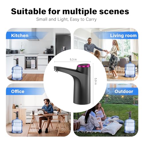 5 Gallon Water Dispenser - USB Charging Automatic Electric Drinking Water Pump for 2-5 Gallon Jugs - view 6