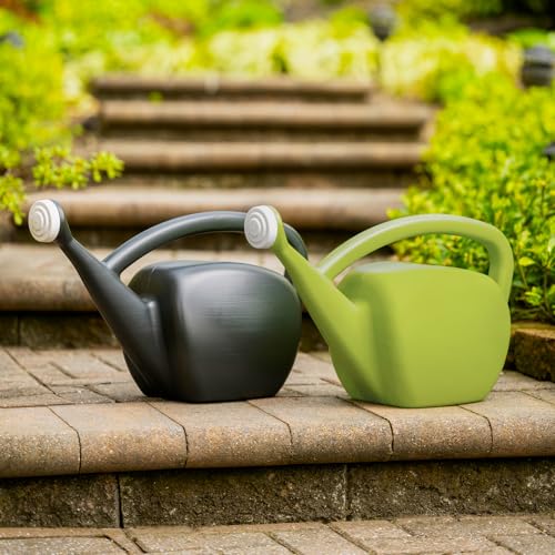 2 Gallon Watering Can Outdoor, Made in USA, Large Fill Hole & Long Spout & Handle for Ease of Use, Removable Nozzle, Outdoor & Indoor Use, Green - view 4