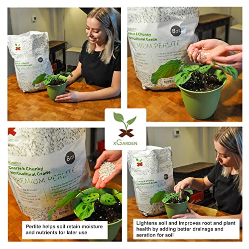 Horticultural Grade Perlite for Plants Indoor & Outdoor, Coarse & Chunky for House Plants, Gardening & Potting Mix, Organic Soil Amendment, 8 Quarts Bulk - view 2