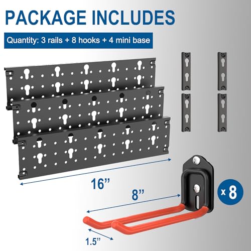 Wall Mount Garage Tool Storage Rack Folding Chair Hangers - view 4