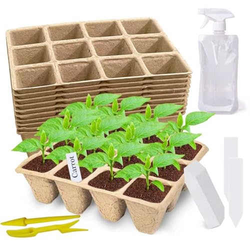 120 Cells Seed Starter Tray, 10 Pack Plant Starter Kit