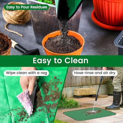 Repotting Mat for Indoor Plant Transplanting and Mess Control, 26'' x 26'' Waterproof Potting Succulent Tray Portable Gardening Mat Gift for Plant Lovers - view 5
