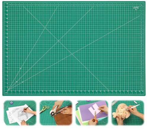 Density-upgraded 24" x 36" Large Self Healing Sewing Mat, Rotary Cutting Mat 5-Ply Cut Board for Crafts Hobby Project, Scale Size 24" x 36", A1, Green
