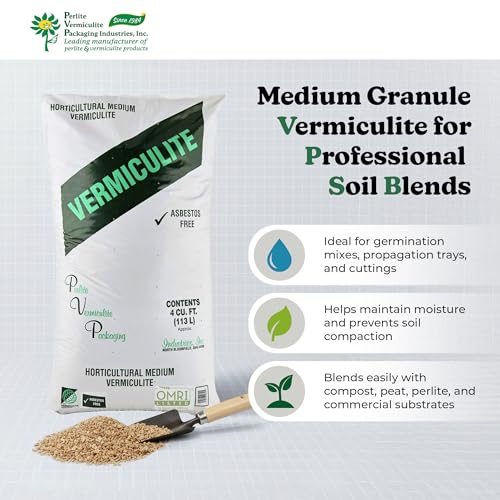 PVP Industries 4 Cubic Feet of Medium Vermiculite - Professional Grade Soil Conditioner and Additive for Seed Germination, Rooting, Hydroponics and Greenhouse or Garden Use - view 3