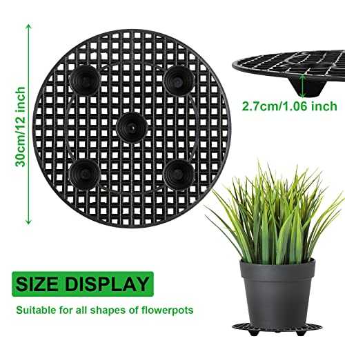 12 Pieces 12 Inch Plant Riser for Pots Indoor, Heavy Duty Plant Stands, Plant Level Pot Elevator for Indoor Outdoor Garden Flower, Patio & Deck Floor Protector - view 2