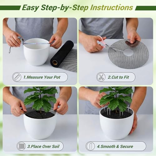 15.7" X 63" Plant Pot Grids-Cuttable Plant Pot Soil Cover Protector - view 6