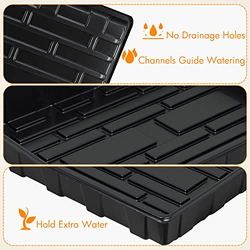 10 Pack Seed Trays, Reusable Plant Grow Trays, Ideal for Seed Starting, Microgreens, Indoor Gardening, and Greenhouse Plant Nurseries - No Drain Holes, 17.3" x 13" - view 5