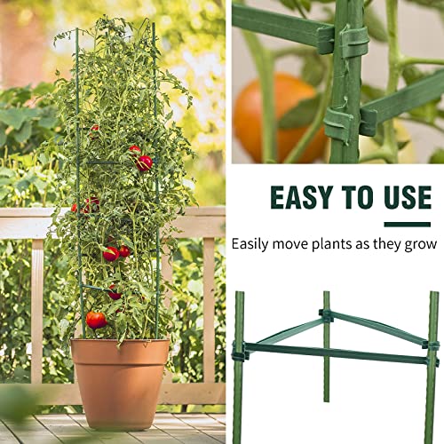100PCS Stake Arms for Tomato Cage, 11.8 Inches Expandable Trellis Connectors, Tomato Stake Supports, 11mm Bayonet Diameter Plant Stakes for Climbing Plants, Tomatoes Stakes, Vegetables - view 2