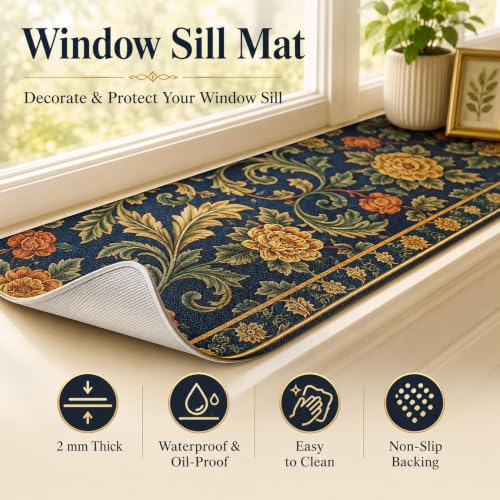 Narrow Window Sill Mat, Cut-to-Fit Waterproof Pad, 2.62 ft × 7.87" - view 4