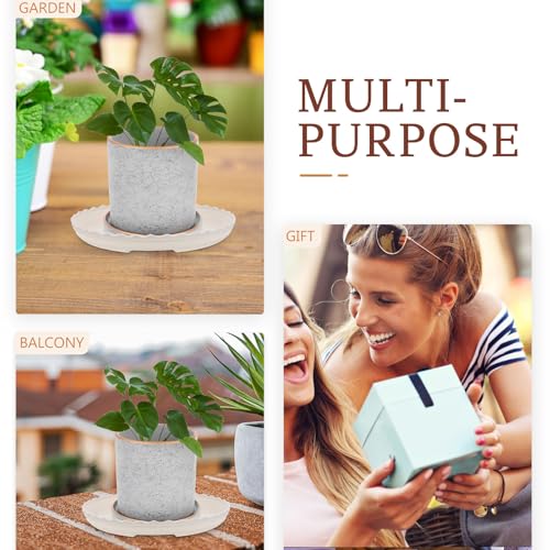 20pcs Plastic Plant Drip Tray for Flower Pots, White Pot Saucer - view 7