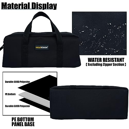 Utility Tool Tote bag Combo Kit-Includes 2 Medium Tool Organizer Bags for Electrician, Plumbing, Gardening, HVAC & More (14 inch,Black&Grey) - view 3
