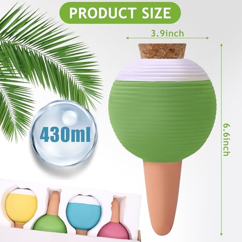 4PCS Plant Watering Globes, Large Terracotta Automatic Watering Stake - view 2