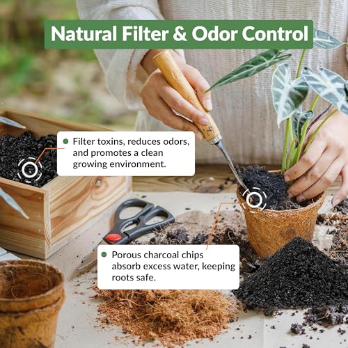 Premium Horticultural Charcoal Chips, Natural Soil Amendment for Areation and Healthy Microbe and Plant Growth. (24 Quarts) - view 7