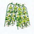 Garden Arch Trellis for Raised Beds, 4x5.3FT Plant Support for Cucumbers, Melons, Grapes, Roses & Climbing Vegetables, Outdoor Rust-Resistant Trellis for Vertical Growing, Green