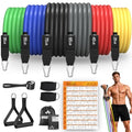 Resistance Bands, 5 Level Exercise Bands with Handles for Workout