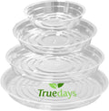 20 Pack Plant Saucers (6 inch / 8inch / 10inch / 12inch) Clear Plant Saucers Flower Pot Tray Excellent for Indoor & Outdoor Plants