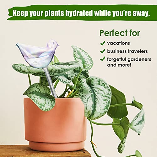 Glass Plant Self Watering Bulbs 3-Pack Iridescent Pearl - view 5