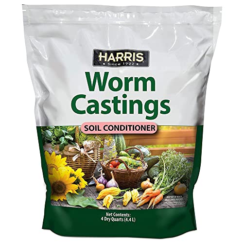 Worm Castings Organic Fertilizer - Soil Superfood for Houseplants, Flowers, and Vegetables, 4qt, 5lb Bag