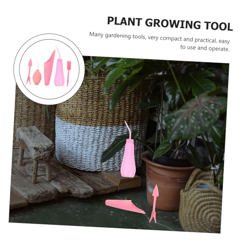 Pink PVC Bonsai Tools Set for Succulents, Anti-Rust Portable Gardening Kit - view 4