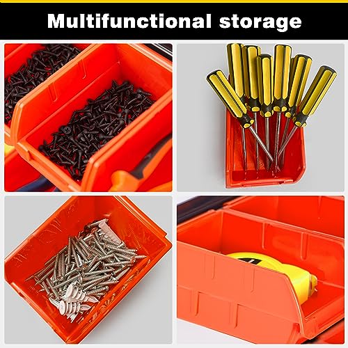 Wall Mounted Storage Bins, Plastic Hanging Storage Organizer Bins - view 4