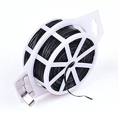 328 Feet (100m) Green Multi-Function Sturdy Garden Plant Twist Tie with Cutter Cable Tie Zip Tie black