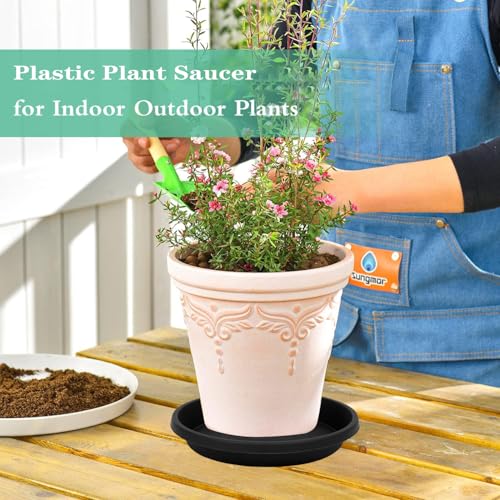 Plant Saucer 6 Inch 5 Pack,Heavy Sturdy Plant Trays 8 10 12 14 16 18 20 Inch, Plant Water Catcher Tray for Plants, Plastic Plant Saucers for Indoors no Holes for Pots (6 inch - view 4
