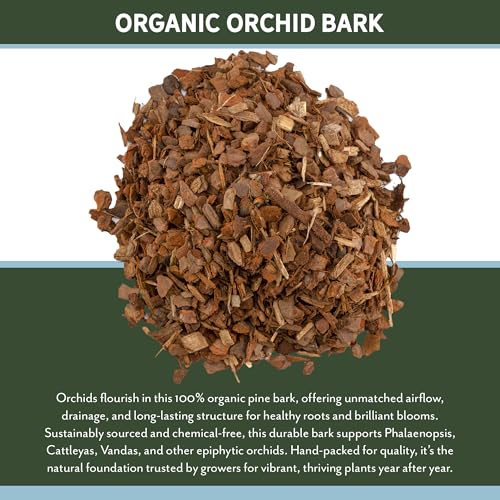 100% Organic Material All Natural Orchid Bark (4 Quarts), USA Sourced and Produced Orchid Bark Potting Mix, Orchid Potting Bark Bulk - view 5