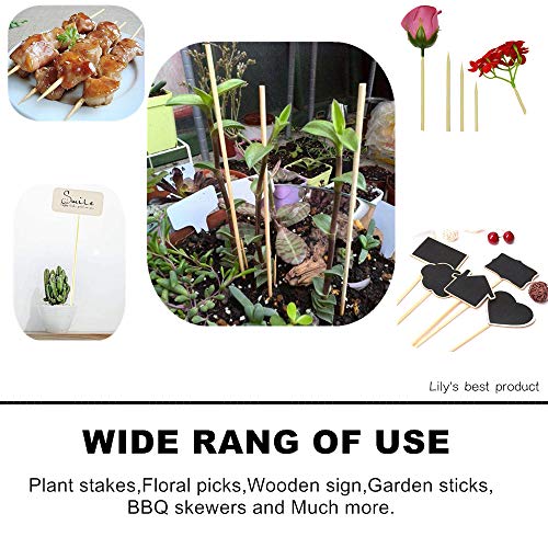 50 Pack 8" Bamboo Plant Stakes for Wood Garden Sticks，Wooden Indoor Gardening Floral Plant Support ，Potted Plants，Crafts, More Size Choices 8"/12"/16" - view 3