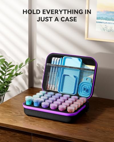 30 Slots Storage Container for Diamond Art Kits for Adults, Portable Bead Storage Boxes for Diamond Painting Accessories and Tools - view 2