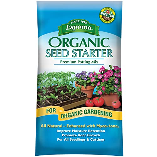 Organic Seed Starter Premium Potting Soil Mix - All Natural & Organic Seed Starting Mix with Mycorrhizae. for Organic Gardening, 16 qt, Bag - Pack of One