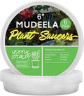 6-Pack Plastic Plant Saucers Tray for Indoor, 6 Inches, Clear