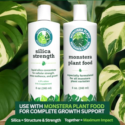 Monstera Growth Power-Duo Bundle – Silica Strength (4.5% Potassium Silicate) + Monstera Plant Food (5-2-3 NPK) | Builds Stronger Stems & Lush Leaves | 2 × 8 oz Concentrates - view 6